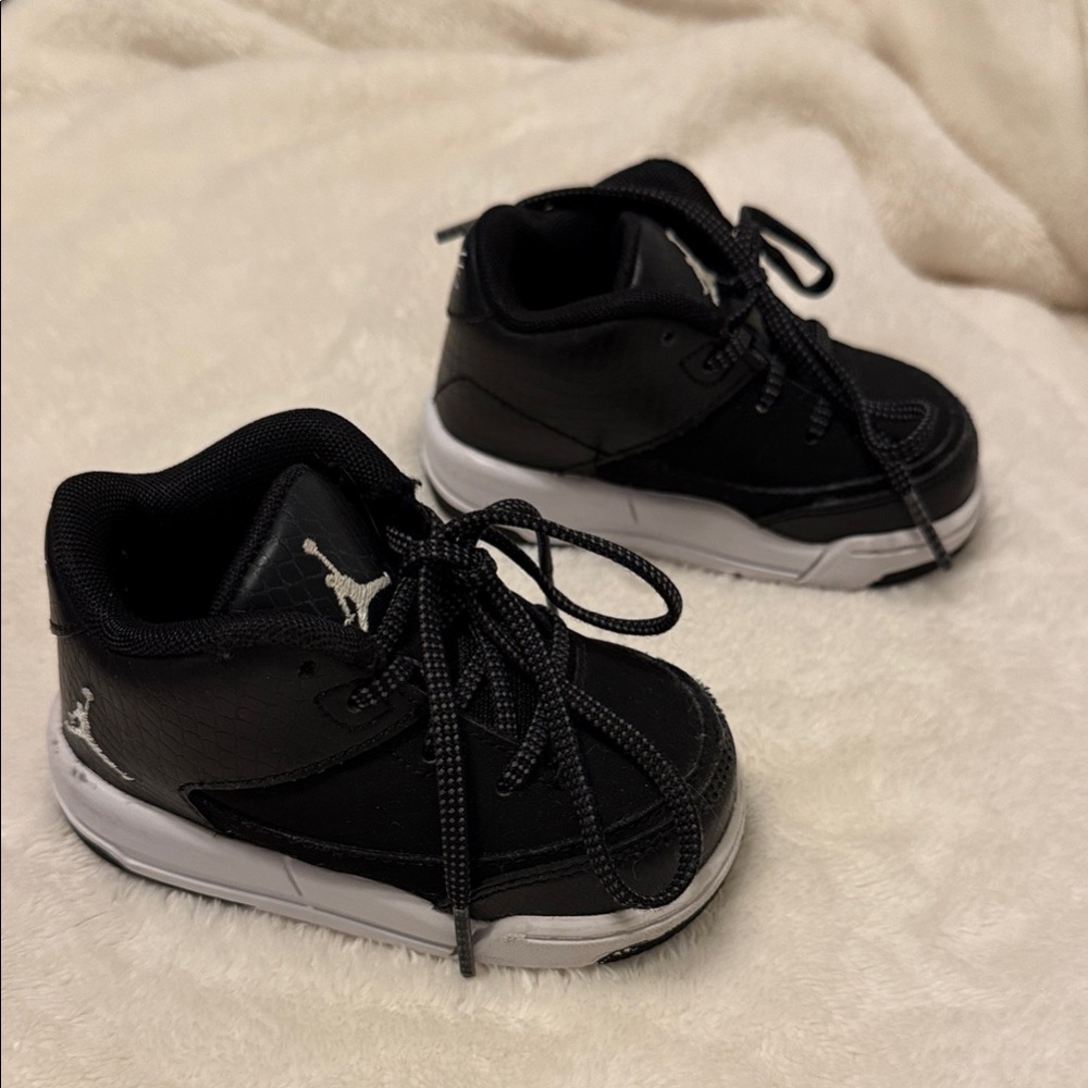 Jordan Kids Black and White Sneakers